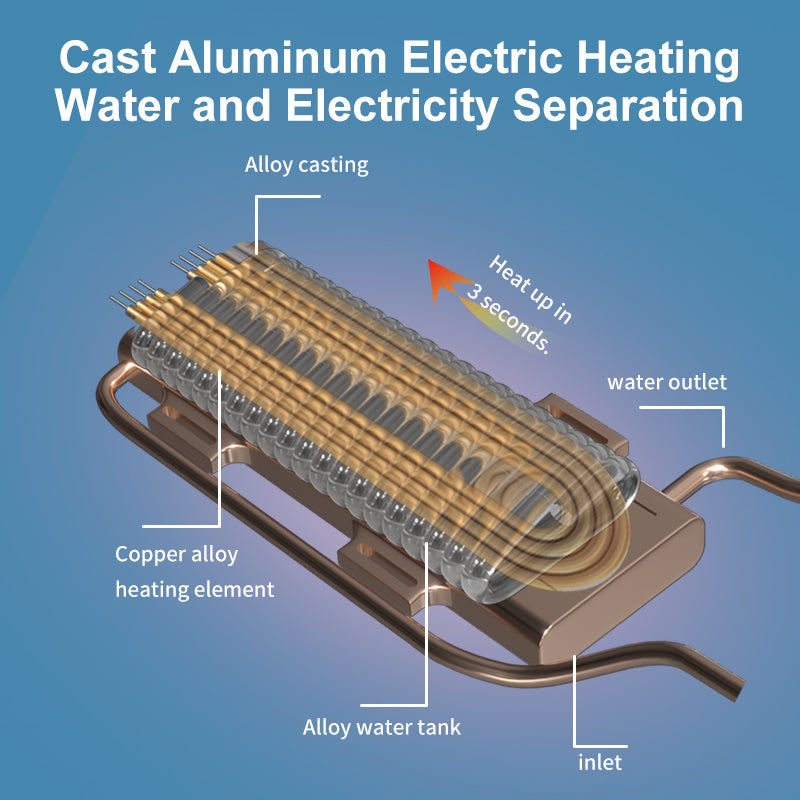 Hot 6000W 220V geyser instant heating shower bathroom water heater tankless wall mount electric water heaters chao2