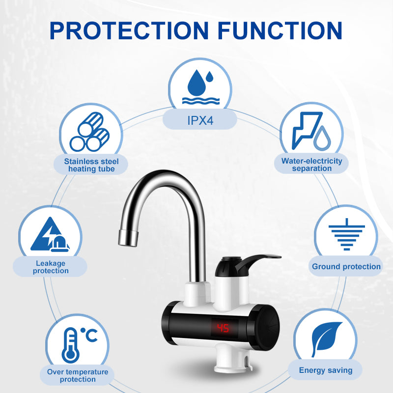Factory Price 3S Stainless Steel Under Sink Instant Water Heater Kitchen Tap Instant Electric Water Heater Faucet for House