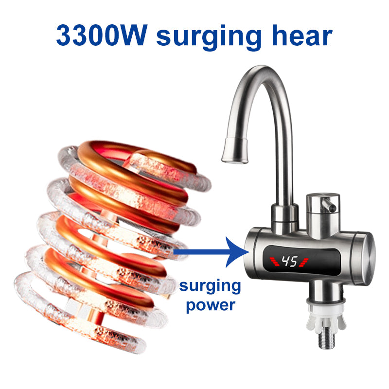 Factory Price 3S Stainless Steel Deck Mounted Instant Water Heater Kitchen Tap Under Sink Water Heater Faucet for House