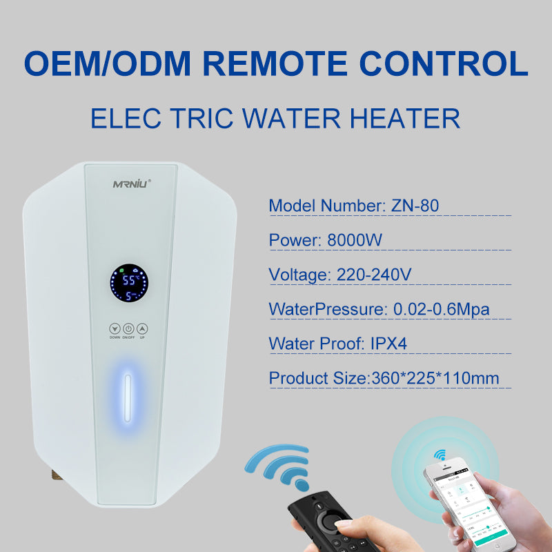 Home Appliance 8.5KW Hot Water Shower Instant Tankless Electric Water Heater Without Water tank