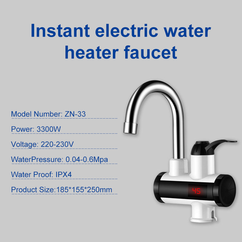 Factory Price 3S Stainless Steel Under Sink Instant Water Heater Kitchen Tap Instant Electric Water Heater Faucet for House