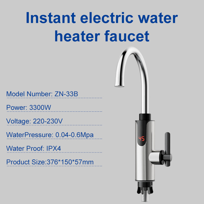 Factory Price 3S Stainless Steel Instant Water Heater Kitchen Tap Tankless Water Heater Faucet for House