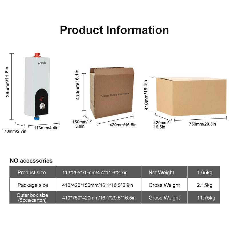 Kitchen Under Sink 110V/220V Bathroom Home Appliance Tankless Shower Electric Instant Water Heater with Bath Shower Household