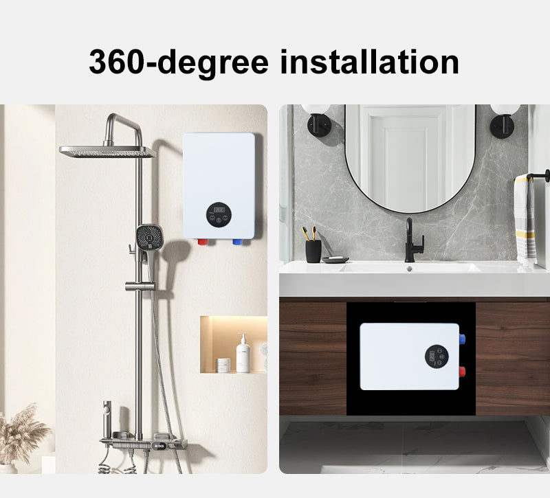 Mr.niu 220v 50/60hz led digital display touch control instant electric hot shower water heater under sink
