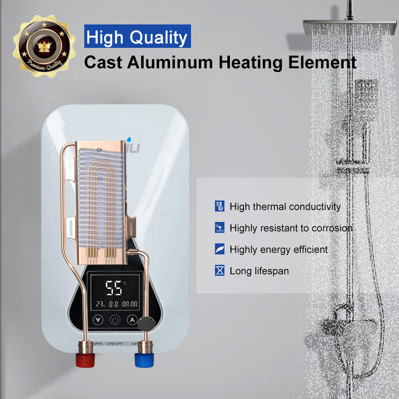 7000W Electric Tankless Water Heater Tankless High Efficiency for Gyms Hotels Durable Plastic Instant Geyser Apartments RVs