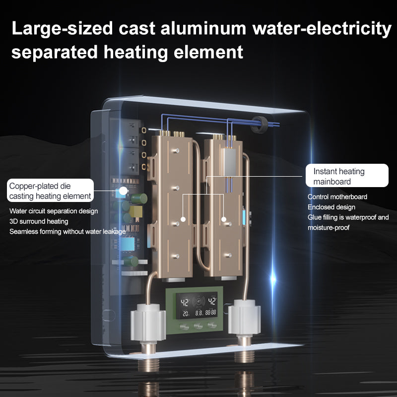 6KW whole house portable electric geyser instant tankless hot water heater for bath shower bathroom kitchen ChaoA