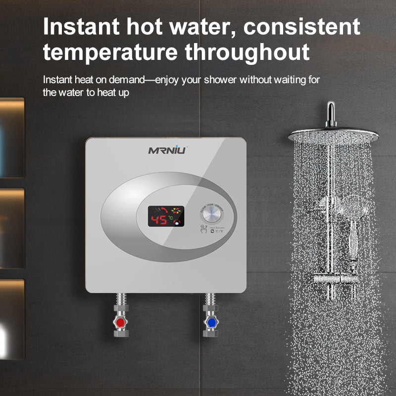 6KW Knob Controlled portable electric geyser instant tankless hot water heater for bath shower bathroom kitchen hotel ChaoAk