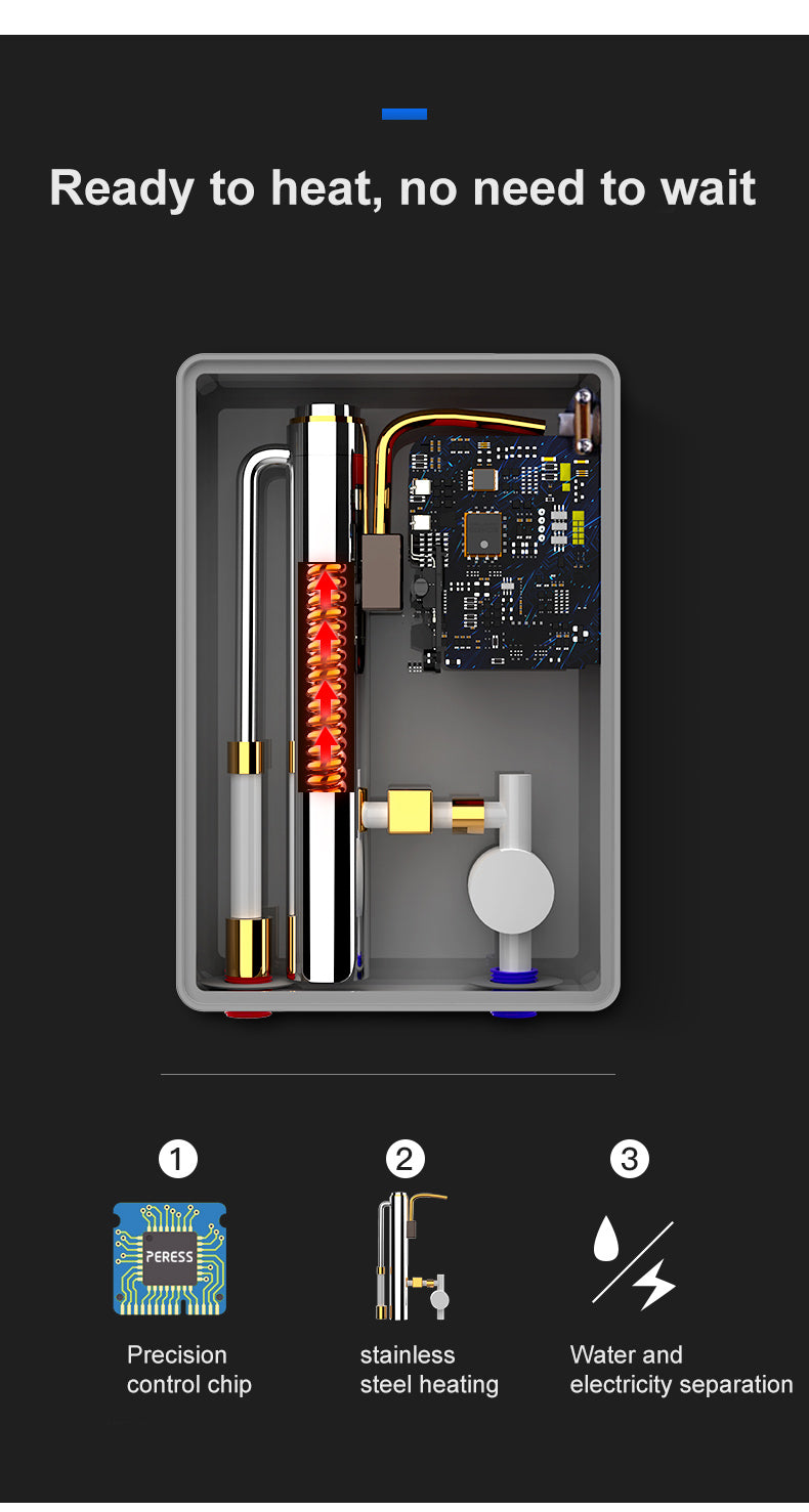 Print logo Best Selling 220v-240v bathroom tankless geyser touch bottom 7000W shower instant hot electric water heaters