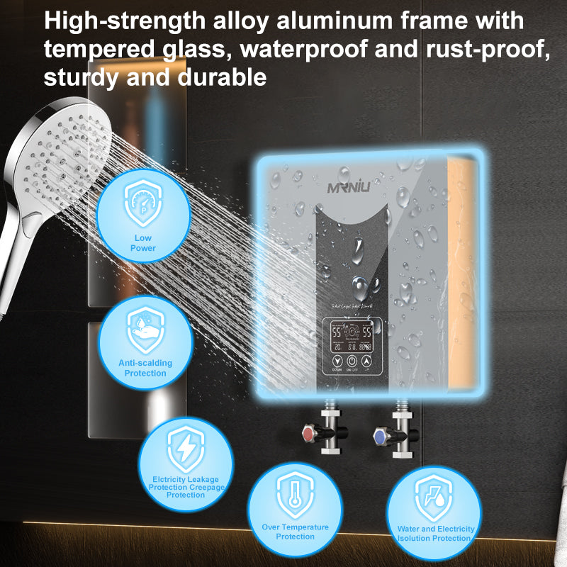 6KW whole house portable electric geyser instant tankless hot water heater for bath shower bathroom kitchen ChaoA