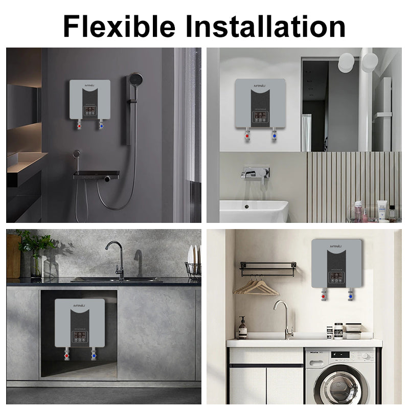 6KW whole house portable electric geyser instant tankless hot water heater for bath shower bathroom kitchen ChaoA