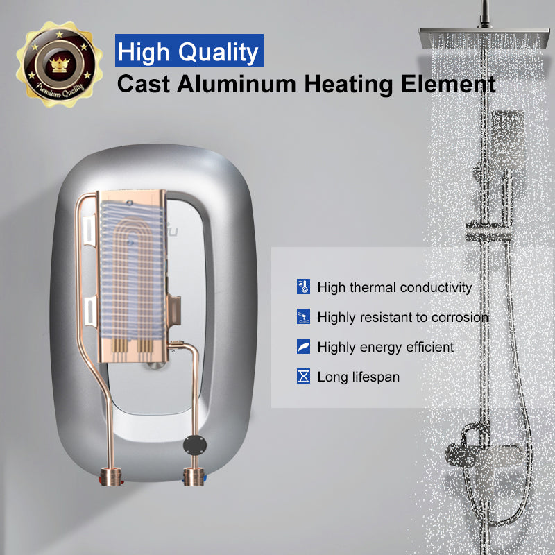 Electric Instant Water Heater for Household Car Outdoor and Hotel Use Durable Plastic Housing Water Heater