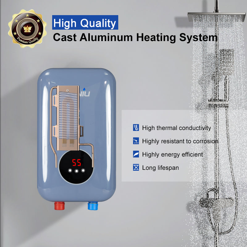 7000W Instant Electric Tankless Water Heater with ABS Shell for Home & Bathroom