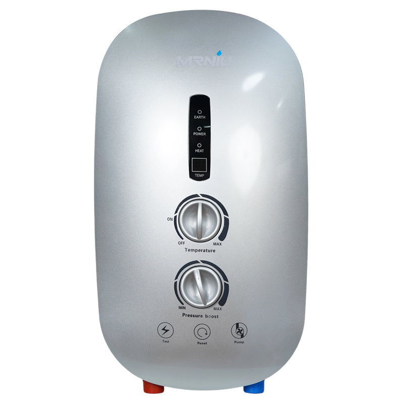 Built-in Booster DC Pump Instant Portable Tankless Electric Shower Hot Water Heater with Pump for Bath Shower 5500W